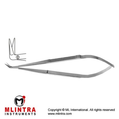 Micro Vascular Scissors Angled 90° Stainless Steel, 18 cm - 7"